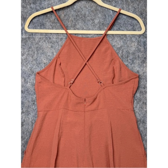 Entro Jumpsuit Women's Size Small Dusty Rose Spaghetti Straps Wide-Leg Casual - Picture 2 of 8